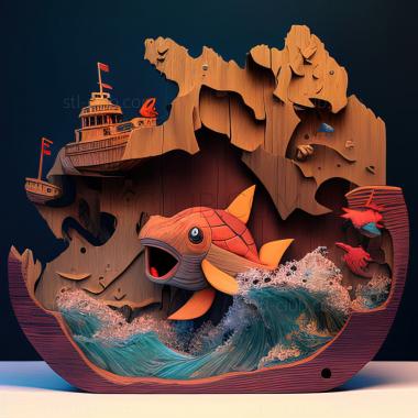 3D мадэль Покмон Кораблекрушение Покмон Дрейф (STL)